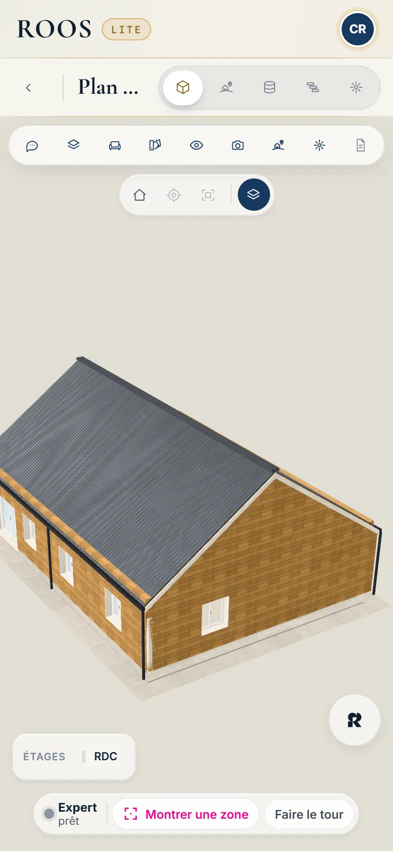 ROOS Lite sur téléphone : maquette 3D du projet.